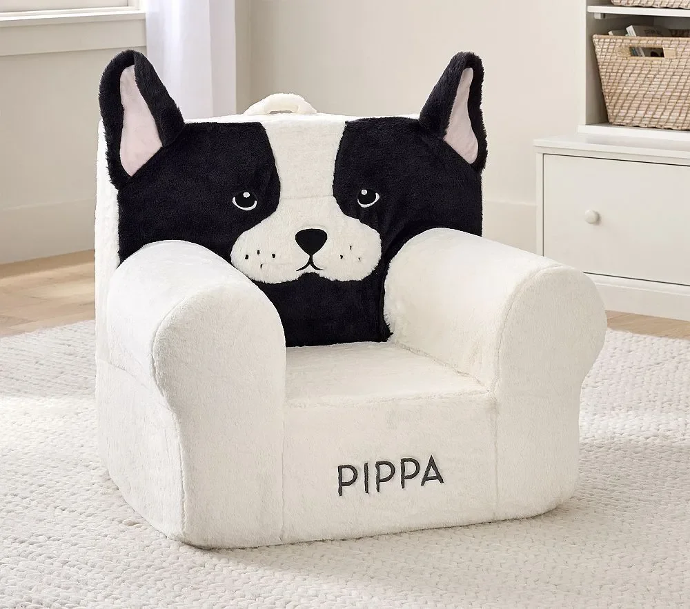 Pottery Barn Kids Anywhere Chair Cozy Critter Pippa Frenchie Slipcover